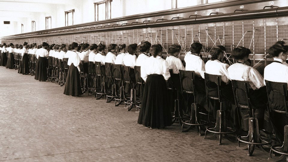 networking operators at switchboard